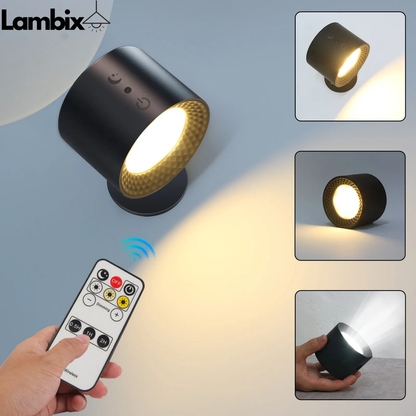 360 Derece Şarjlı Duvar Lambası